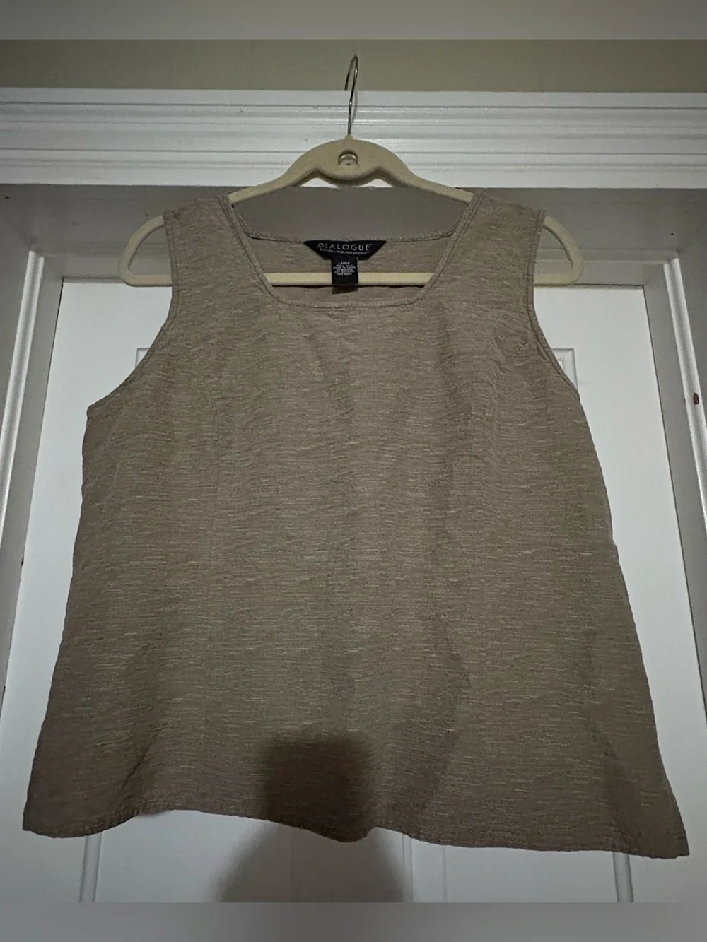 Dialogue Women's Sleeveless Tank Top in Taupe - Picture 1 of 3